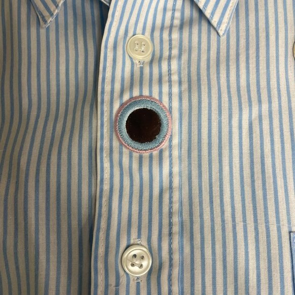 Mili Designs Vintage Striped Mirror Sequin Top Sz 2X Bling Art to Wear Artsy - Picture 4 of 7